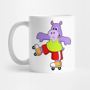 Hippo as Skater with Inline skates Mug